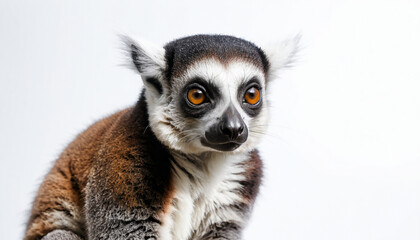 Obraz premium Lemur on white background isolated 