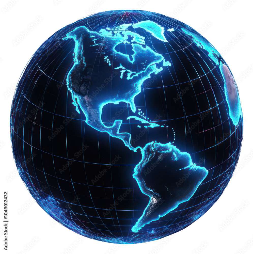 Wall mural png globe technology planet space.