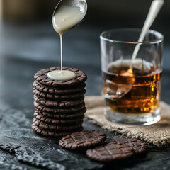 cookies and glass of tea