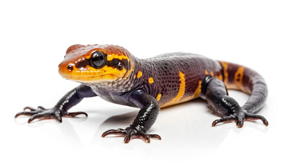 Obraz premium Salamander on white background isolated 