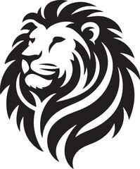 Fototapeta premium Majestic Stylized Lion Head Profile Vector Graphic Representing a Wild Animal
