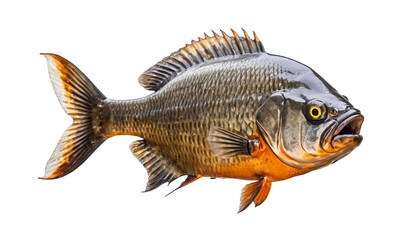 Piranha on white background isolated