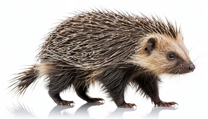 Porcupine on white background isolated
