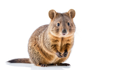Obraz premium Quokka on white background isolated