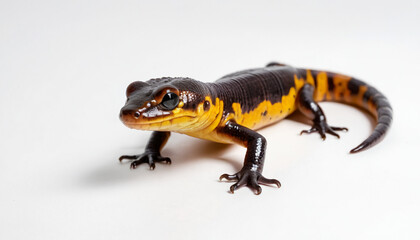Naklejka premium Salamander on white background isolated 