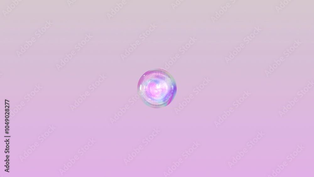 Poster 3d animation of liquid bubbles merging. the components of a macro shot combine to create a serum. dr