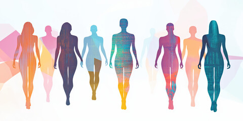 Fototapeta premium DEI, Diversity Equity And Inclusion Concept. People Figures in Various Settings. Team Work, Diverse Culture 