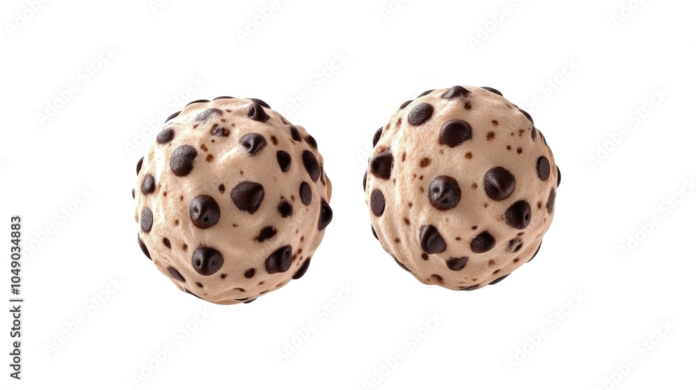 Poster delicious chocolate chip cookies isolated on a transparent background generative ai