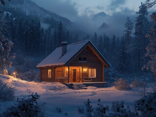 Serene Snowy Escape
