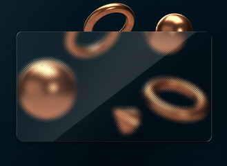 Interface presentation mockup Glass morphism style mockup template