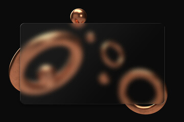 Interface presentation mockup Glass morphism style mockup template