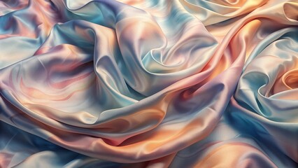 Obraz premium Seamless silk texture with soft pastel colors and a glossy finish flowing elegantly