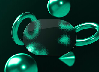 Interface presentation mockup Glass morphism style mockup template