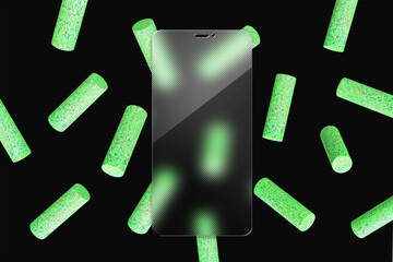 Interface presentation mockup glass effect mockup template