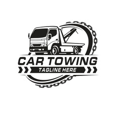 Towing car logo design