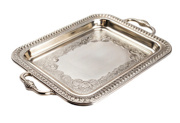 silver plate isolated on white