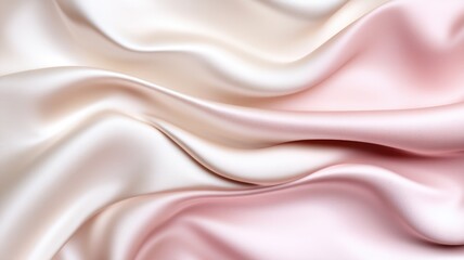 Fototapeta premium Soft, flowing fabric in pastel pink and cream shades