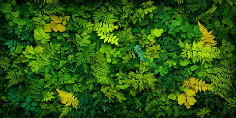 Fototapeta premium colorful background green yellow progression leaf paint