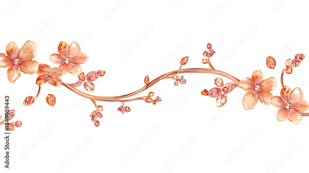 Poster floral elements as decorative separators in a collection generative ai