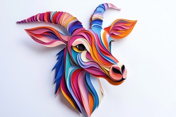 Paper animal on wall