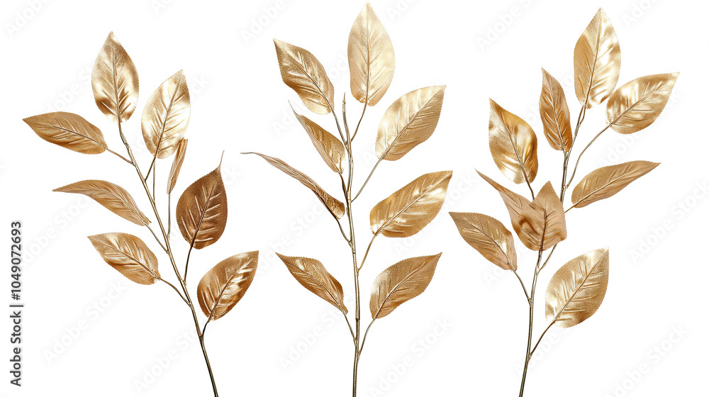 Poster elegant golden laurel branches displayed on a clear background generative ai