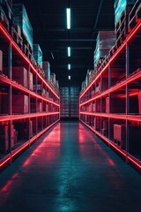 Obraz premium Warehouse Storage Shelves