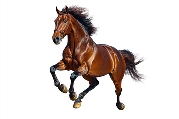 Obraz premium Brown Horse Galloping Hind Legs