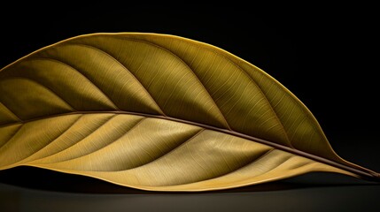 Obraz premium A photo of a magnolia leaf with texture