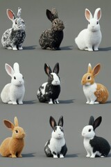 Obraz premium Rabbits sitting together