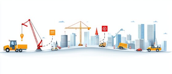 Flat Design Infographic for Project Management