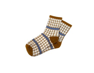 Colorful sock isolated on white background. Fashion clothing concept