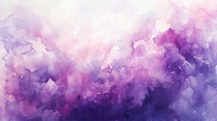 Fototapeta premium Gentle pastel watercolor strokes blending in hues of purple and pink on a textured paper background