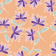 Abstract elegance pattern with floral background.