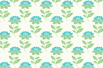 Seamless Floral Pattern Featuring Abstract Botanical Flowers and Leaf Designs for Fashion Fabric, Home Decor, and Versatile Digital Print Applications