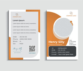 Business id card template with minimalist elements