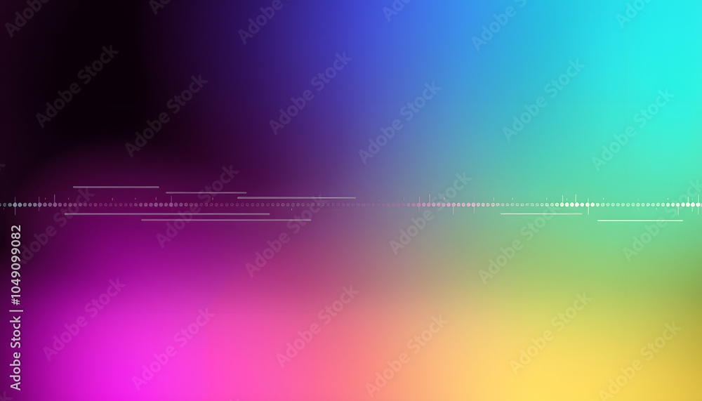 Sticker gradient background with glitch effect, universal pattern isolated with white highlights, png