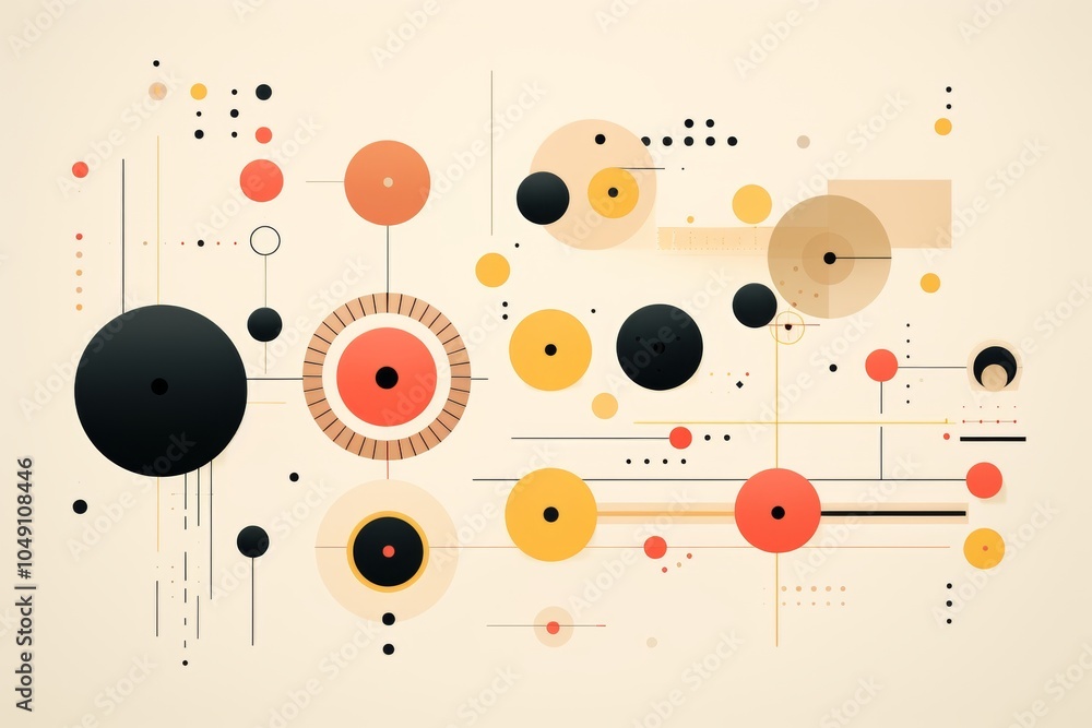 Poster vibrant abstract geometric shapes and patterns a visual exploration of colorful designs