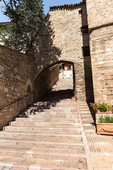 Urban Architecture of  the Streets of Assisi, Perugia Province, Umbria, Italy.