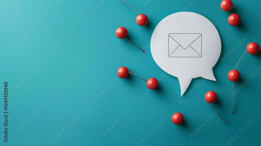 Poster inbox receiving electronic message alert concept for business e-mail. abstract minimalist design wit