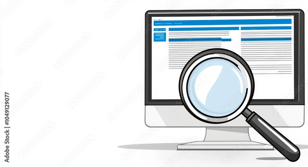 Poster a flat modern business model for data analysis and monitoring on web reports and dashboards, busines