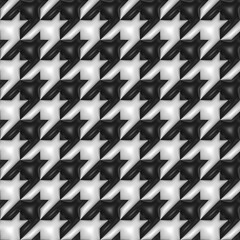 Seamless Houndstooth fashion tileable pattern. Inflated Puffy style. Endless texture for wallpaper, packaging, wrapping paper and etc.