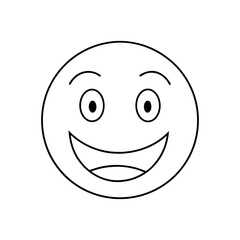 smiling face emoji line art