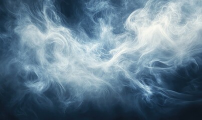 Obraz premium A blue and white smokey sky with a white cloud