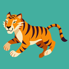 tiger cartoon isolated on white