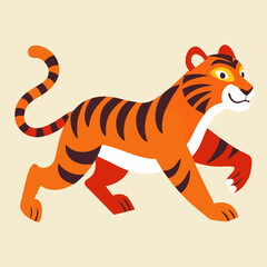 tiger cartoon isolated on white