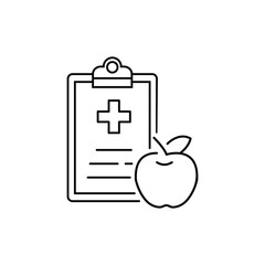 Nutrition icon isolated on a white background. Vector illustration.