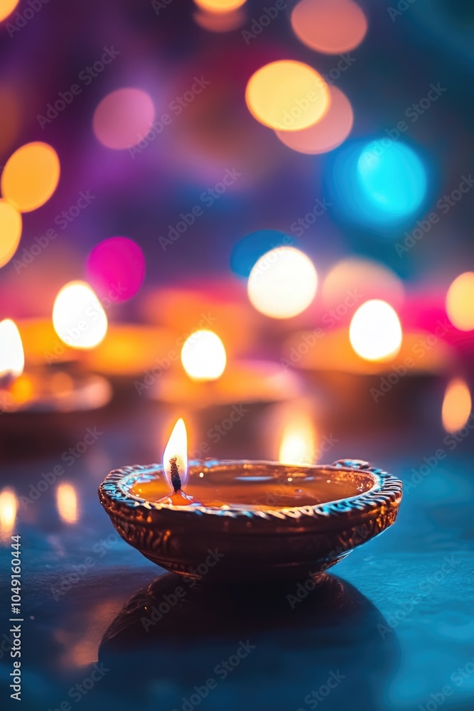 Poster lit candle sits in a small bowl on a dark surface. the candle is the only source of light in the ima