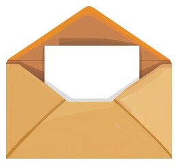 PNG Opened light brown envelope vector mail communication.