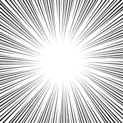 Obraz premium Comic book background, Comic book, black and yellow radial lines background Rectangle