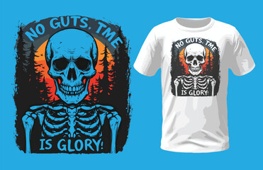 Fototapeta premium No guts, no glory!, t-shirt design